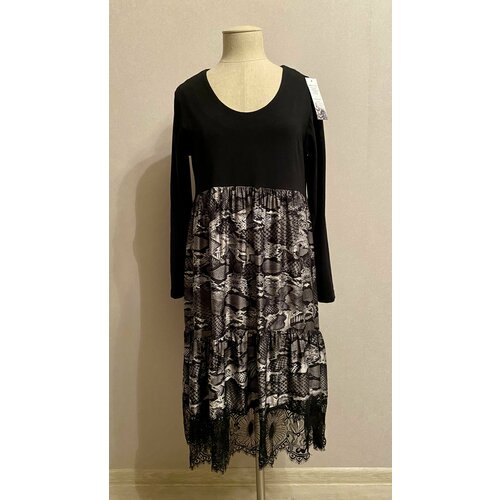 фото Платье размер единый, серый, черный piccante style