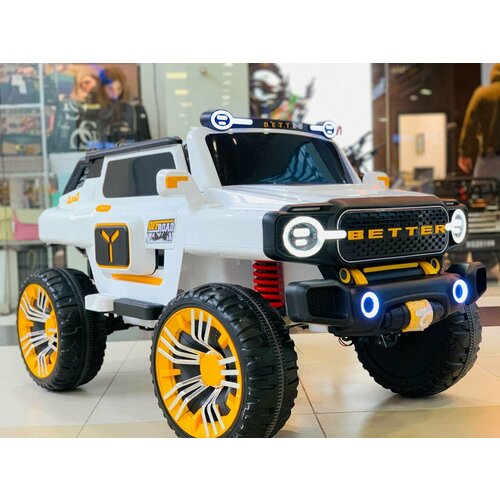 Электромобиль детский Ford Bronco MQ-150 белый полноприводный 4WD электромобиль детский range rover hse полноприводный 4wd