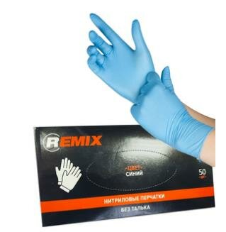 Перчатки нитриловые синие (для малярных работ) (REMIX) размер XL в уп.-25пар