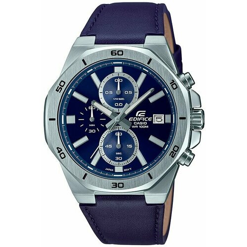 Наручные часы CASIO Edifice EFV-640L-2A, синий, серебряный часы наручные casio efv 600l 2a