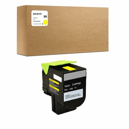 Картридж 80C8HY0 для Lexmark CX410/CX510 808HY 3K Yellow Compatible (совместимый) картридж 80c8hm0 для lexmark cx410 cx510 808hm 3k magenta compatible совместимый