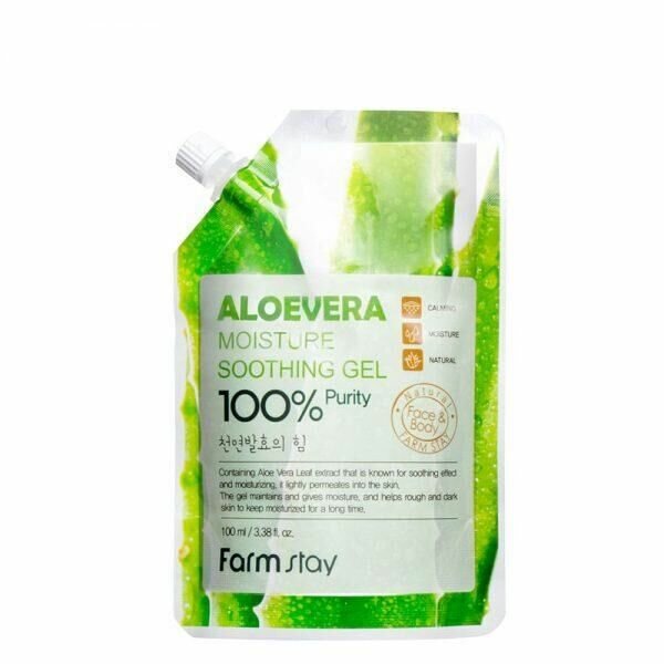 Гель для лица и тела FarmStay Aloe Vera Moisture Soothing Gel 100мл LB Cosmetic - фото №12