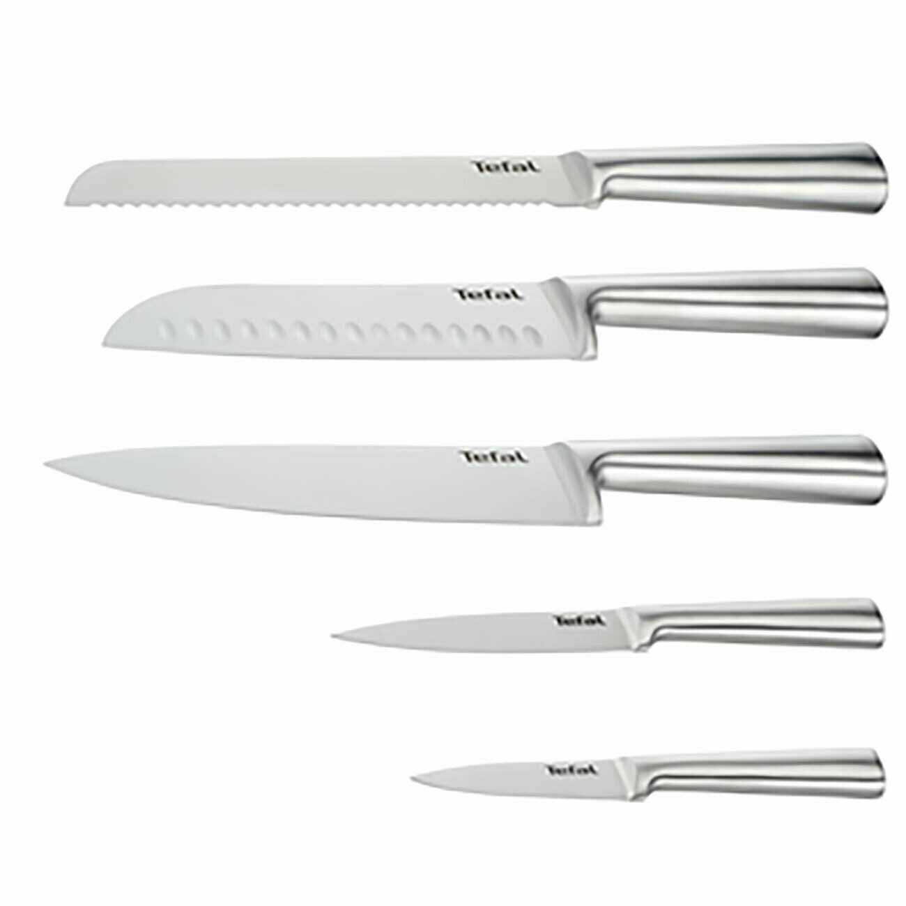 Набор кухонных ножей Tefal "Expertise" K121S575, 5 предметов, серебристый