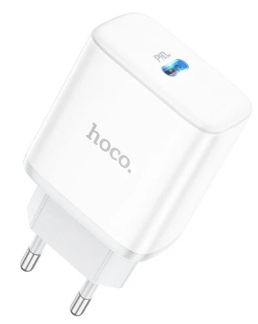 Сетевое зарядное устройство Hoco C104A Stage Single Port PD20W, белый