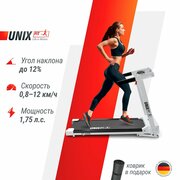 Беговая дорожка UNIX Fit ST-440N White с бесконтактным управлением No Touch Control, мощность 1,25 л. с, до 110 кг, скорость 0.8 - 12 км/ч UNIXFIT