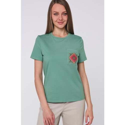 фото Футболка маковцвет, размер 50 xl, зеленый