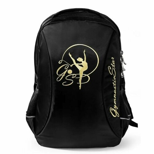 Рюкзак для гимнастики с вышивкой (п/э, черный) 216 GS-XL