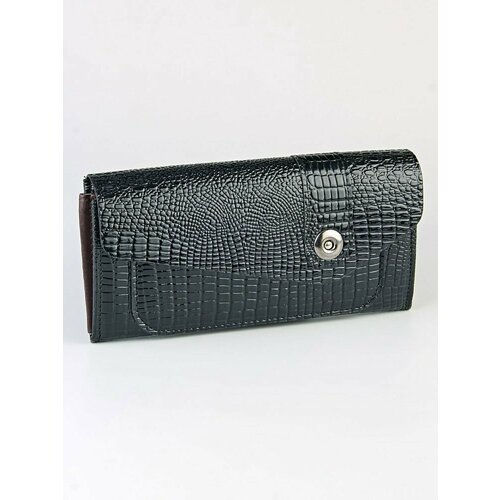 фото Кошелек barez 79c009-черный, фактура под рептилию, черный