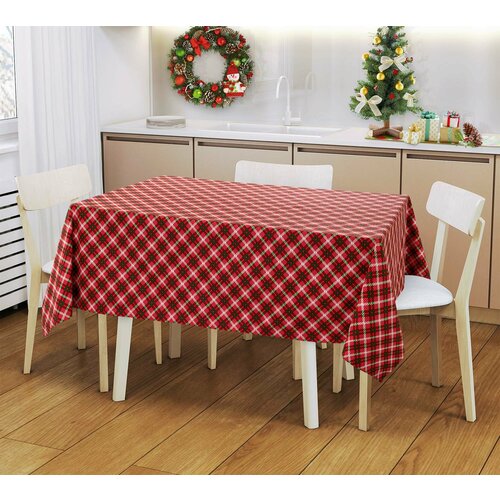 Скатерть Новогодняя Плетение 1 красный 120х145 100хлопок Текс-Дизайн 840₽