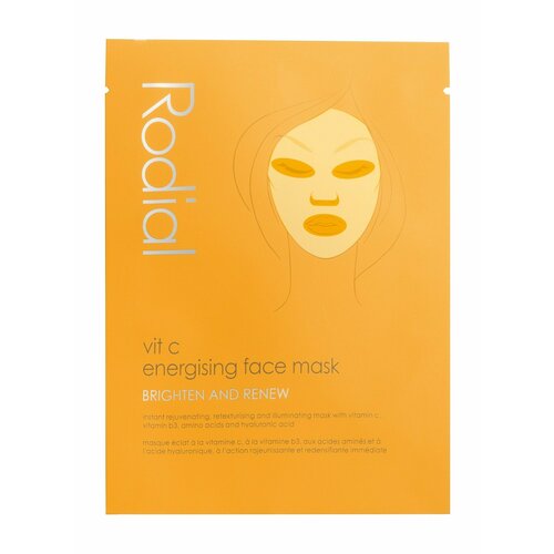 Биоцеллюлозная маска для лица с витамином C Rodial Vit C Energising Face Mask