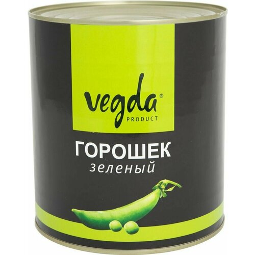 Горошек Vegda Product Зеленый из мозговых сортов 2.84кг х 3шт