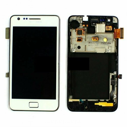 Дисплей для Samsung Galaxy S2 (i9100) с тачскрином в рамке белый ( модуль) защитное стекло на samsung i9100 galaxy s2