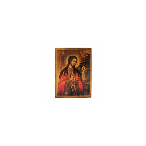Икона БМ Ахтырская 18х13 БА-12 прямая печать по левкасу, золочение #115844