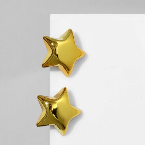 Серьги , золотой фигурка звезда остроконечная малая золото 31х35 5 см