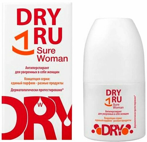 Антиперспирант Dry Ru Sure Woman для уверенных в себе женщин 50мл х1шт