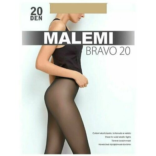 Колготки Malemi, 20 den, размер 5, коричневый колготки malemi tango 20 den 3 шт коричневый