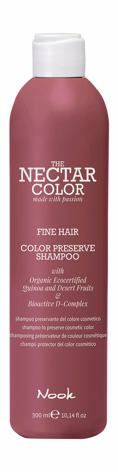 Шампунь для ухода за окрашенными тонкими волосами Nook The Nectar Color Color Preserve Shampoo Fine Hair