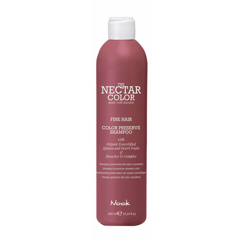 Шампунь для ухода за окрашенными тонкими волосами Nook The Nectar Color Color Preserve Shampoo Fine Hair set 20 white nectar pastel color base