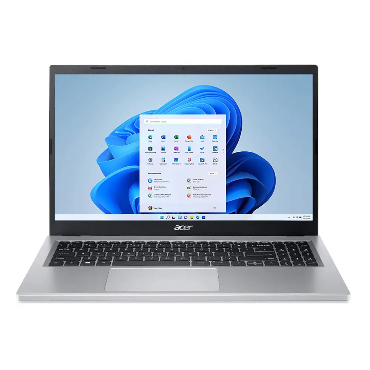 Ноутбук Acer Extensa 15 EX215-33-362T 156" (1920x1080) IPS/Intel Core i3 N305/16ГБ LPDDR5/512ГБ SSD/UHD Graphics/Без ОС серебристый (NX EH6CD00B)