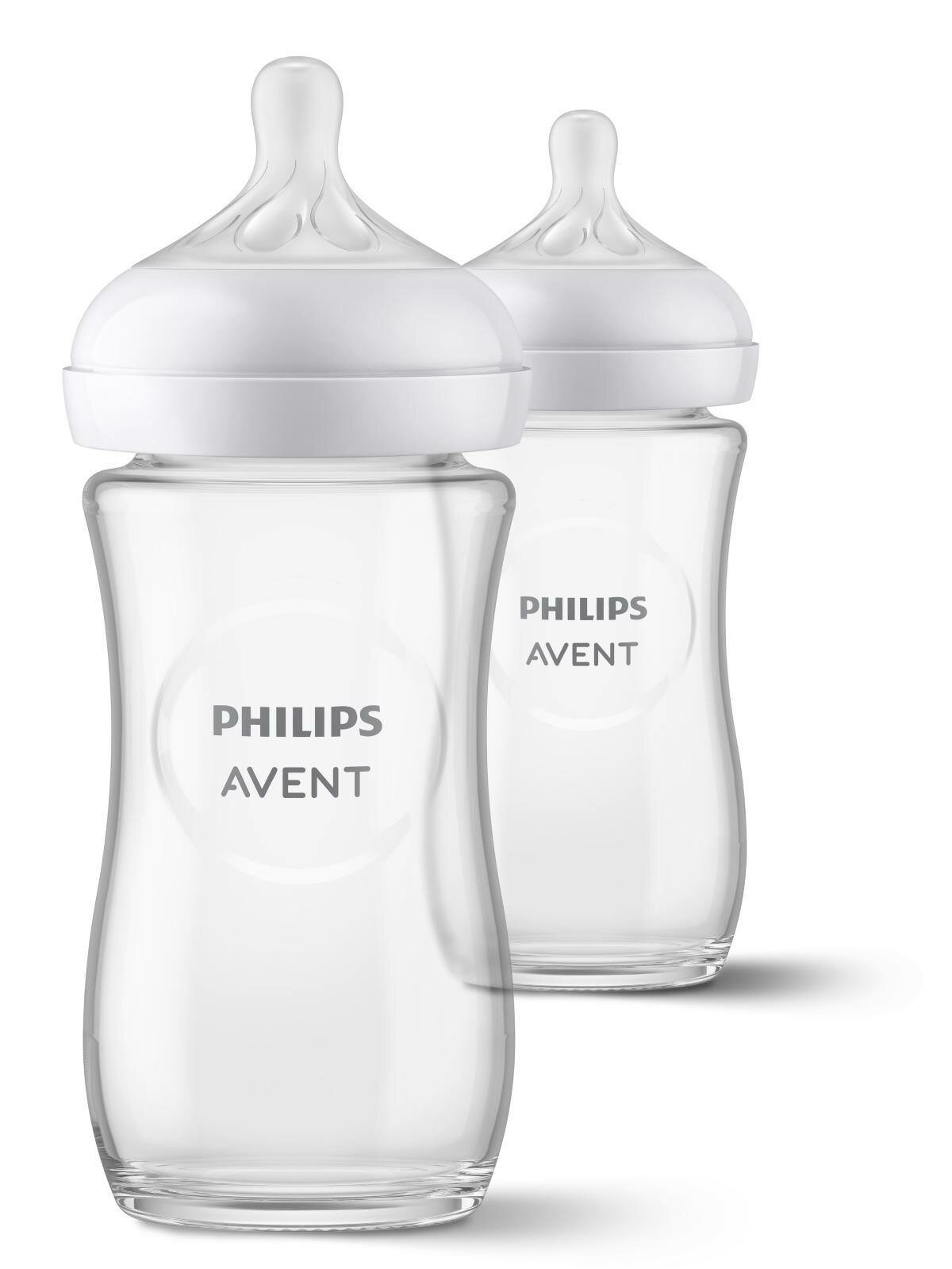 Стеклянная бутылочка для кормления Philips Avent Natural Response SCY933/02, 240 мл, 2 шт, 1 мес+