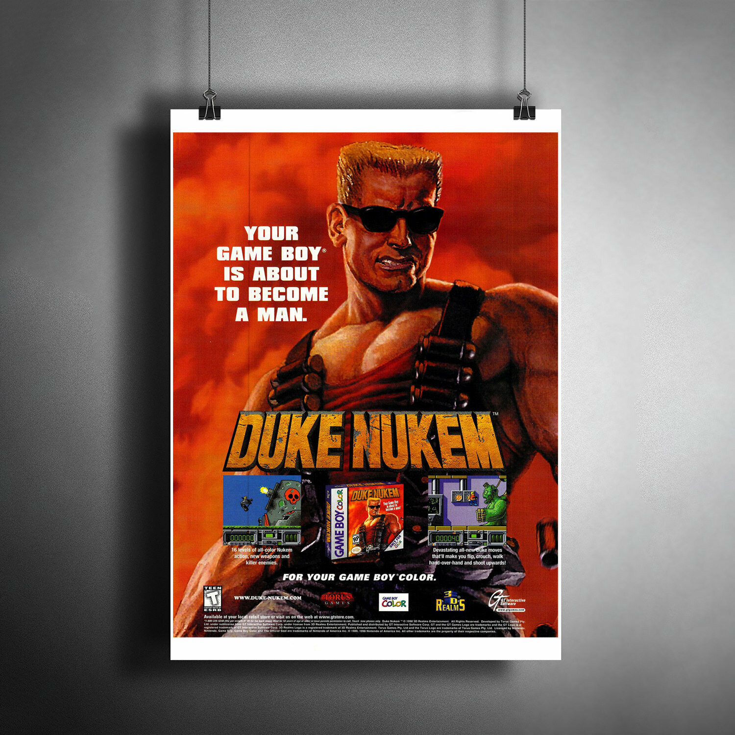 Постер плакат для интерьера "Игра Duke Nukem 3D. Компьютерная игра: Дюк Нюкем 3D" / Декор дома, офиса, комнаты, квартиры A3 (297 x 420 мм)