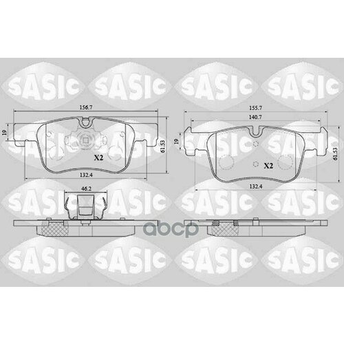 Колодки Тормозные Дисковые (Комплект) Bmw Serie 1 F20 F21 Serie 3 F30 F31 F34 Serie 4 F32 F33 F36 Sasic арт. 6216200