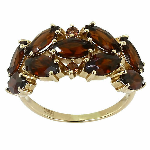 фото Кольцо aloris, красное золото, 585 проба, гранат, размер 17.5 aloris jewelry