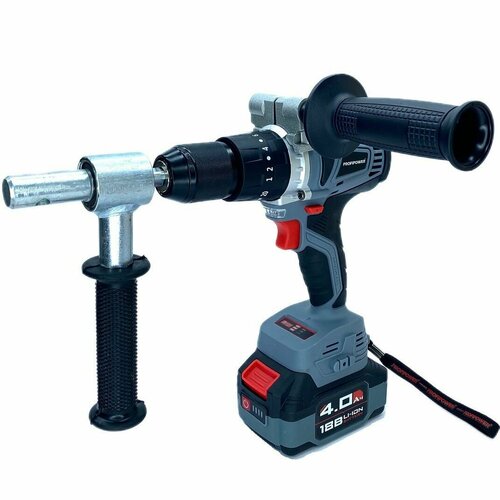 Бесщёточная аккумуляторная ударная Дрель-шуруповерт Profipower MK DHP-18V 80 Нм Адаптер-Переходник 12мм20мм Для шнека ледобура и зимней рыбалки 1850000₽