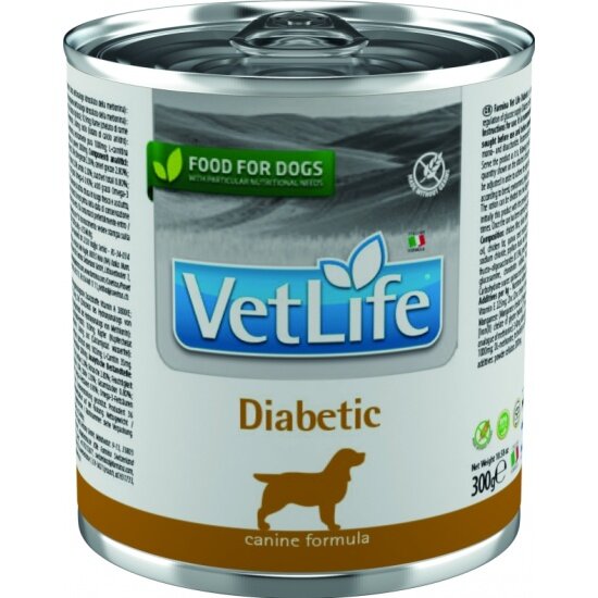 Корм влажный Farmina Vet Life Dog Diabetic для собак при диабете 300 г