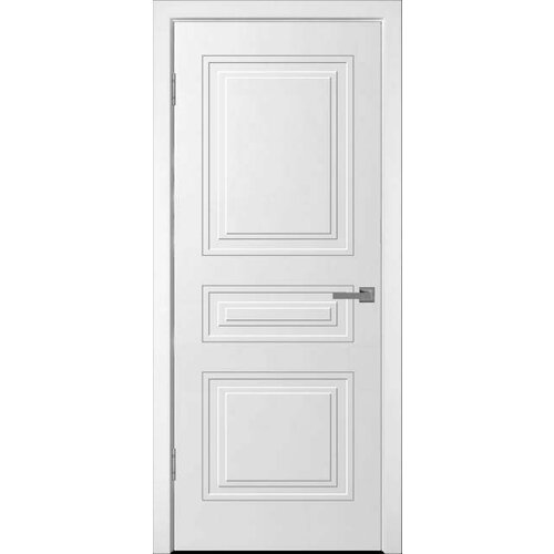 Межкомнатная дверь (дверное полотно) WanMark Нео-3 / ПГ белая эмаль 80х200