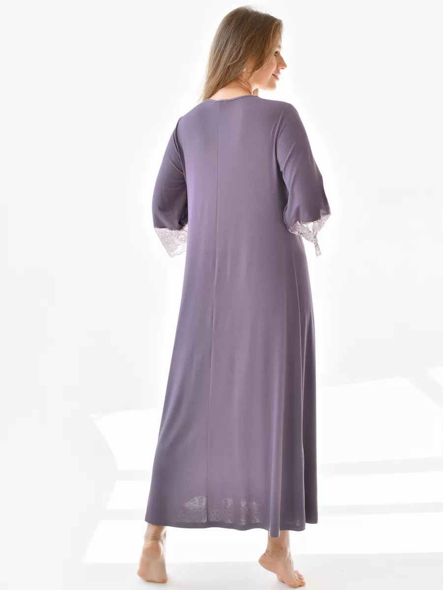 Сорочка Текстильный Край, размер 66, фиолетовый - фотография № 8