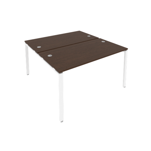 Бенч-система на 2 рабочих места Metal system Style Riva БП. РАС-СП-2.3 Венге / Белый мет. 1400*1475*750