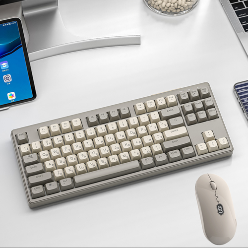 Комплект мышь клавиатура беспроводная русская Wolf К87 Bluetooth+2.4Ghz + мышка Х1 USB 2.4Ghz набор для компьютера ноутбука мембранная, mouse keyboard