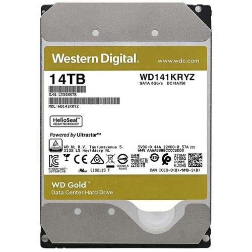 Жесткий диск WD 14TB Gold WD141KRYZ 5439500₽