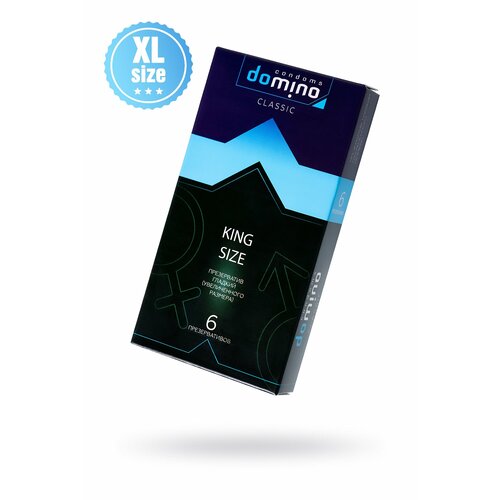 Презервативы Luxe DOMINO CLASSIC King size 6 шт, 19 см презервативы и лубриканты domino condoms презервативы domino classic extra strong