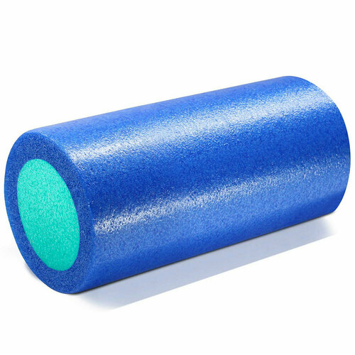 PEF100-31-A Ролик для йоги полнотелый 2-х цветный (синий/зеленый) 31х15см.