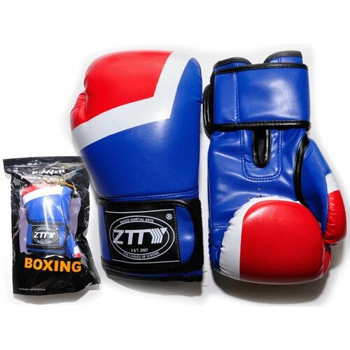 Перчатки бокс 10oz, синий: ZTQ-201