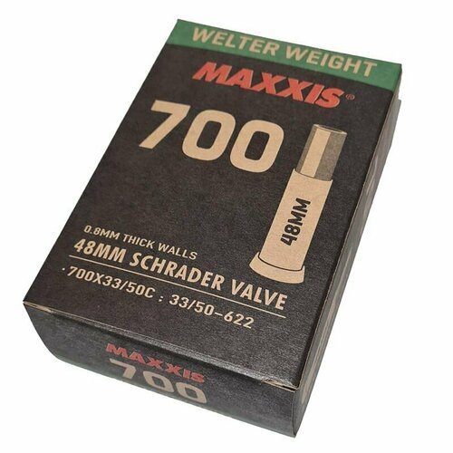 велокамера maxxis 2023 welter weight 700x33 50 tpi lfvsep60 вело ниппель 0 8mm MAXXIS Велокамера MAXXIS WELTER WEIGHT 700X33/50C (33/50-622) 0.8 LSV48 (B-C)