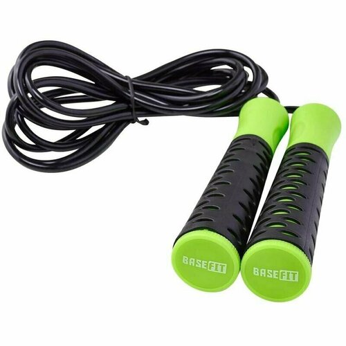 фото Скакалка basefit rp-103 305 см черная/зеленая, 1610169
