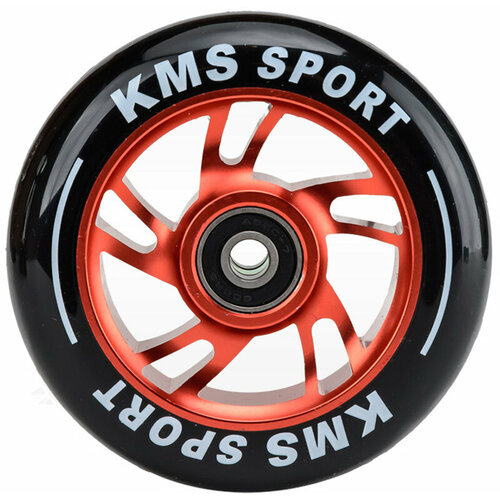 фото Колесо для трюкового самоката kms sport 110мм, красный/черный, 805404-kr2