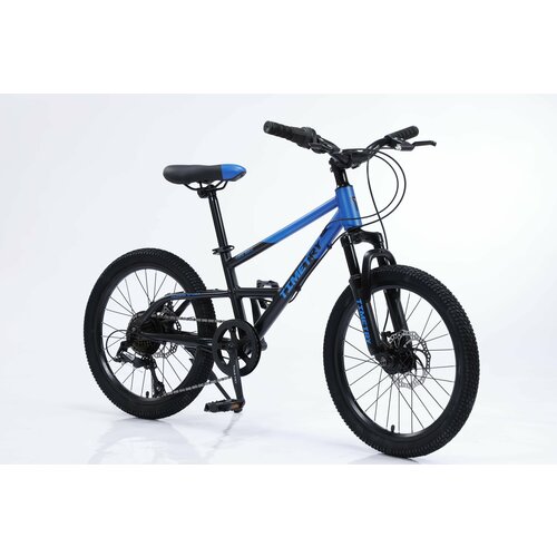 фото Велосипед timetry tt086 7s 20" алюминиевая рама спортивный унисекс для активного отдыха подростковый детский горный, черно-синий richiesto