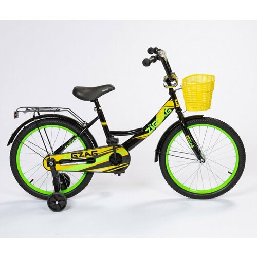 Велосипед 14 ZIGZAG CLASSIC Черный/желтый/зеленый
