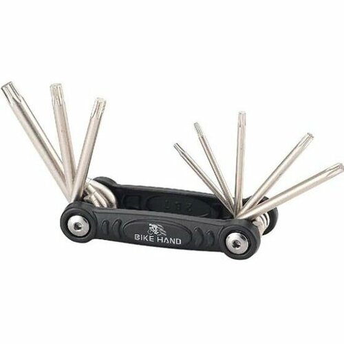 фото Bike hand набор 6-190282 универ. складной yc-282 ключ-"звездочка" torx t9/t10/t15/t20/t25/t27/t30/t40 bikehand