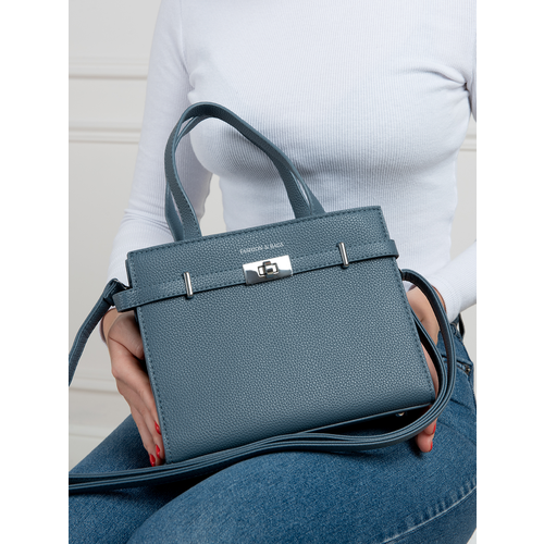 фото Сумка кросс-боди сумка-клатч женская через плечо сксин01 повседневная, внутренний карман, регулируемый ремень, синий rozanova