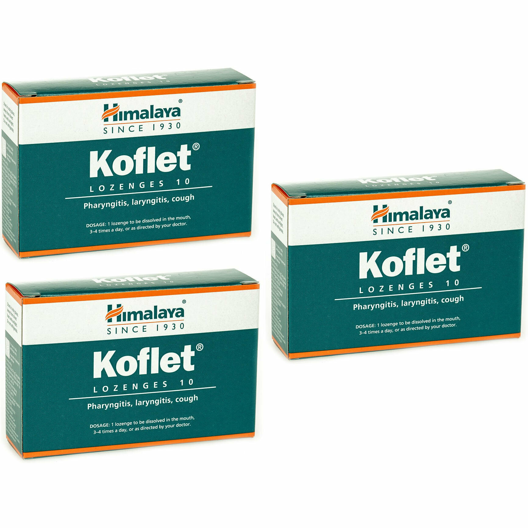 Леденцы Himalaya Herbals Koflet (Хималая Хербалс Кофлет) от кашля и боли в горле, 3 х 10 шт.