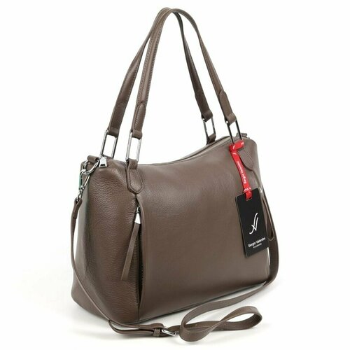 фото Сумка sergio valentini sv-0616 хаки, фактура гладкая, бежевый