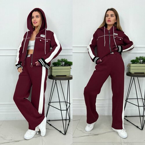 фото Костюм jools fashion, размер 44, бордовый