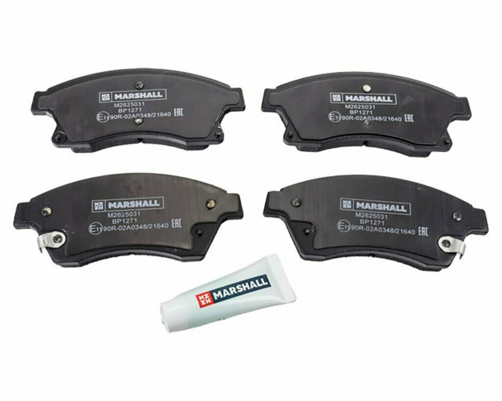 Тормозные колодки дисковые передние MARSHALL M2625031 для Chevrolet Aveo 11-, Chevrolet Cruze (J300) 09-, Opel Astra J 09- (GDB1843 // 13301207, 13374966, 13412272)