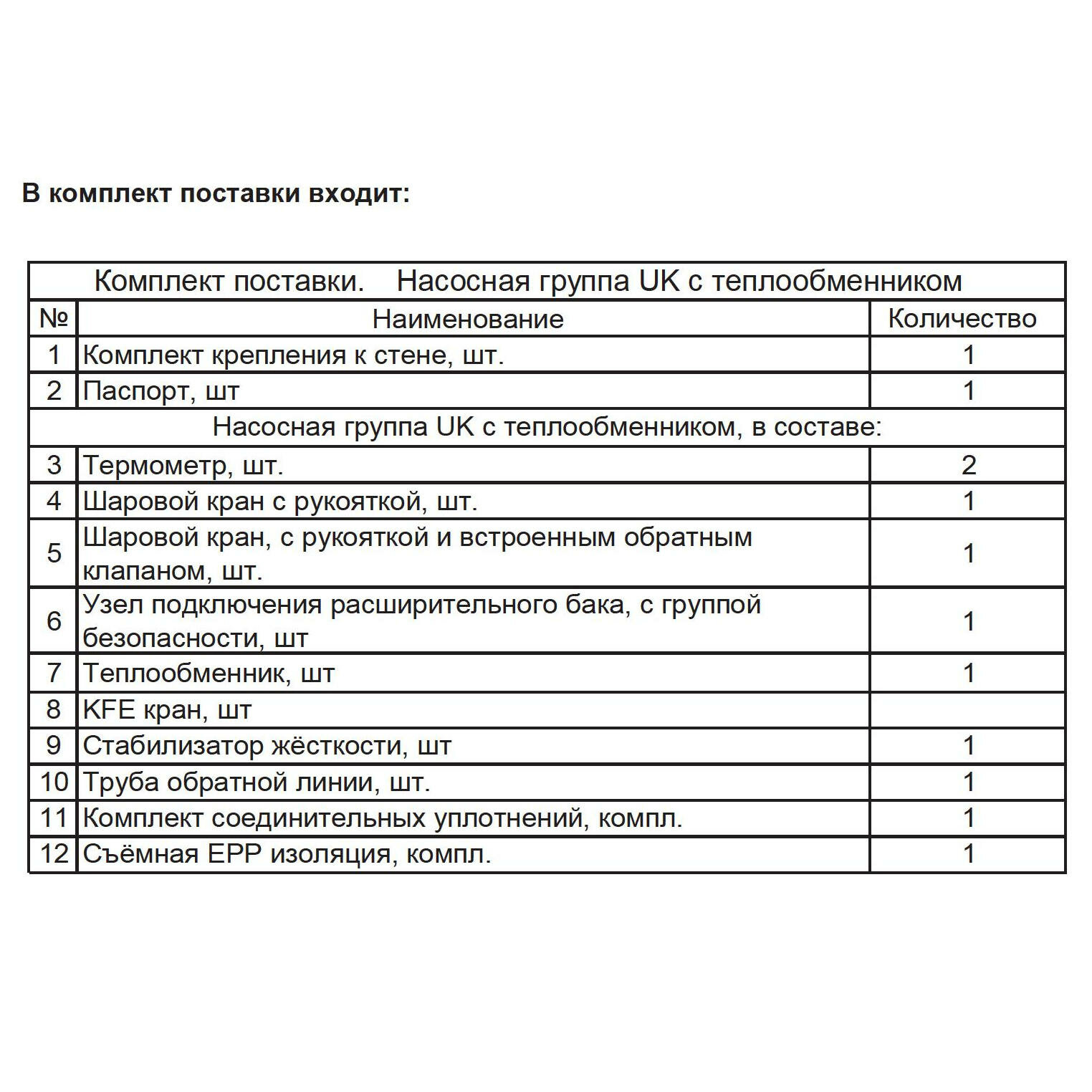 Насосная группа NG-UT-0130 прямая с теплообменником 30 пластин 1" без насоса — фото 5