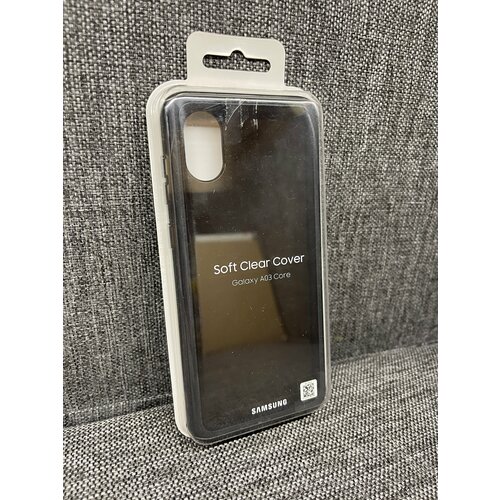 Чехол-накладка Soft Clear Cover для смартфонов SAMSUNG Galaxy A03 Core, EF-QA032TBEGRU, черный